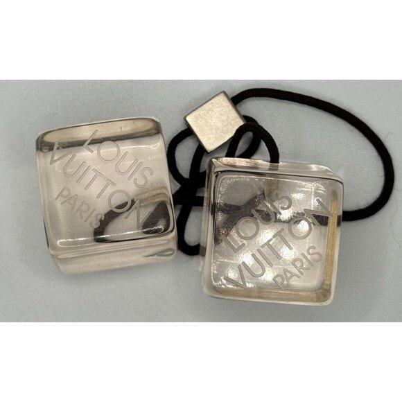 Louis Vuitton Paris Clear‎ Cube Hair Tie COA & Dust Bag - Picture 1 of 8
